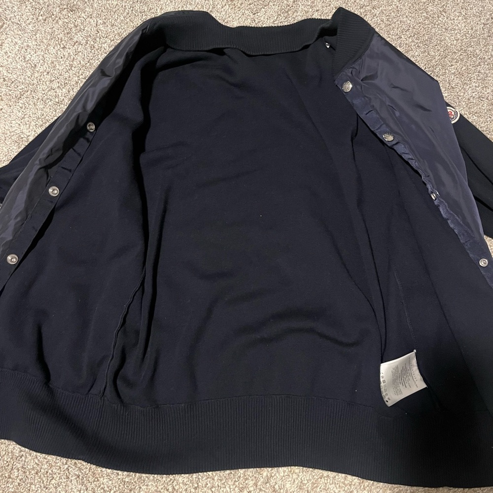 Moncler Black Varsity Bomber Jacket - Picture 5 of 9